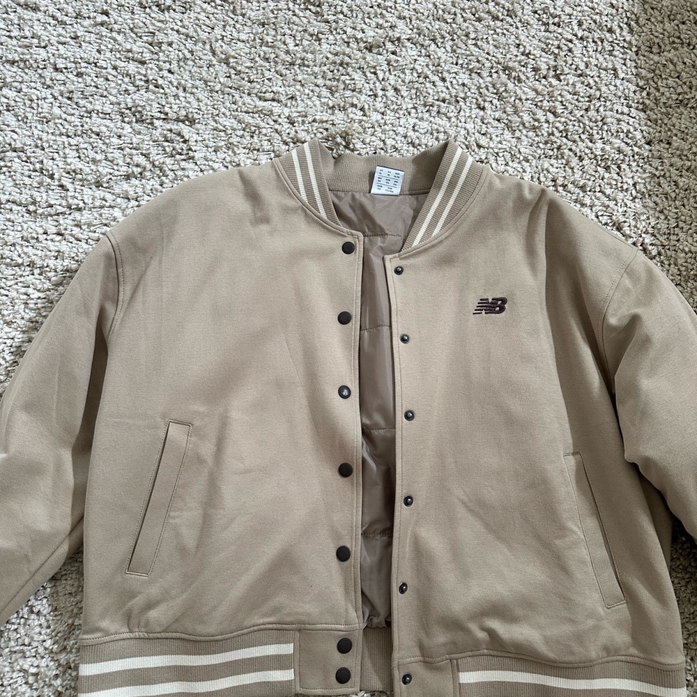 New Balance Tan Varsity Jacket